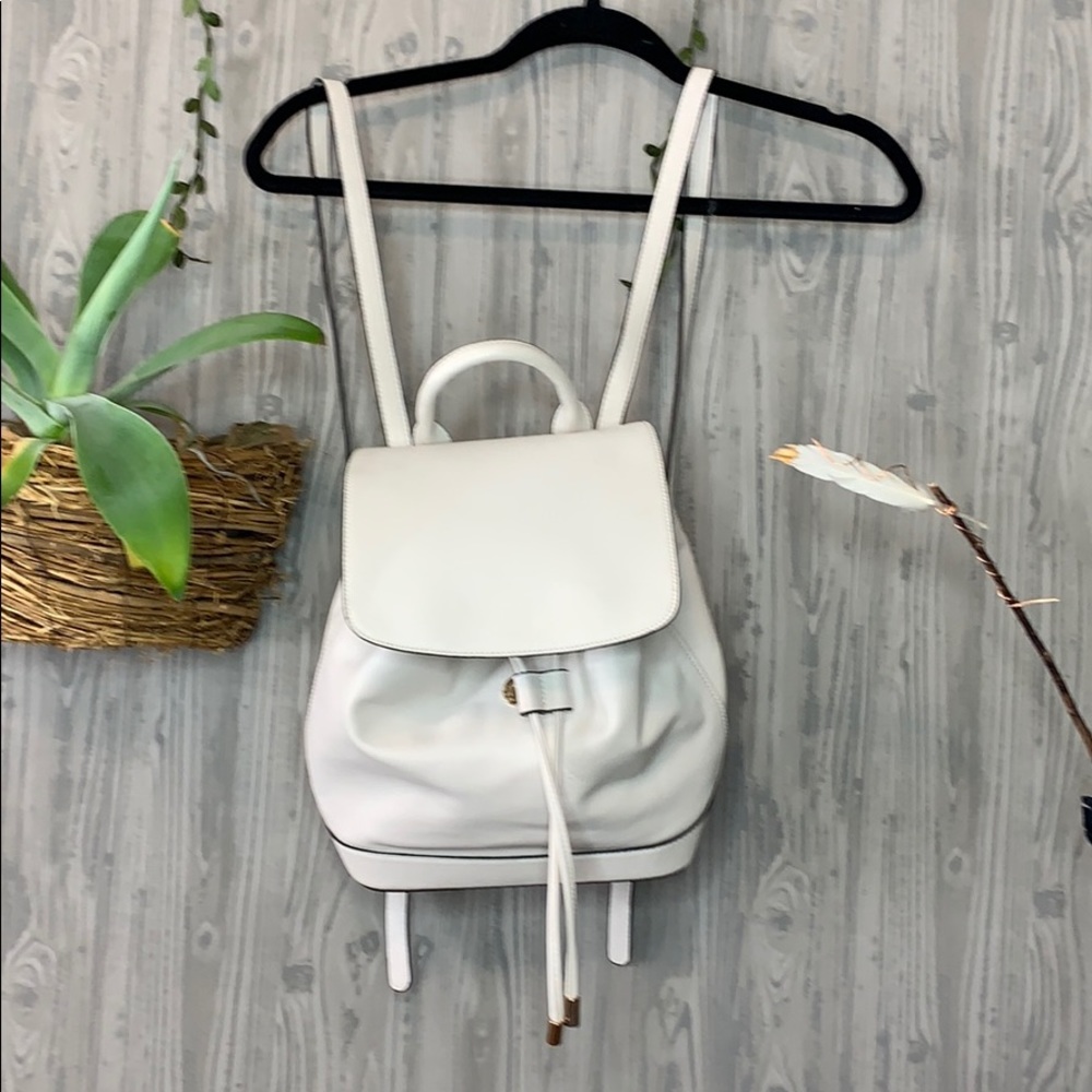 White backpack purse